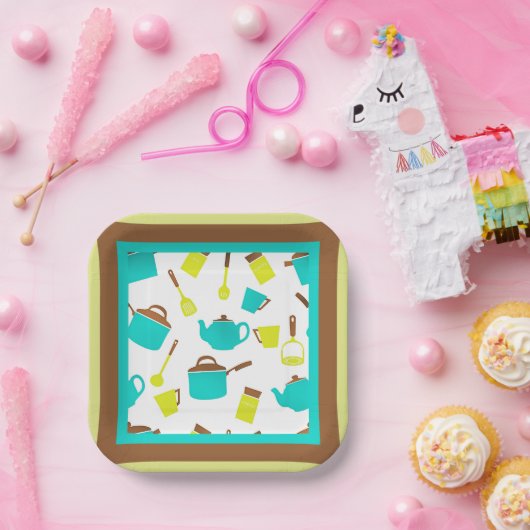 Kitchen Utensils pattern Pappteller (Party)