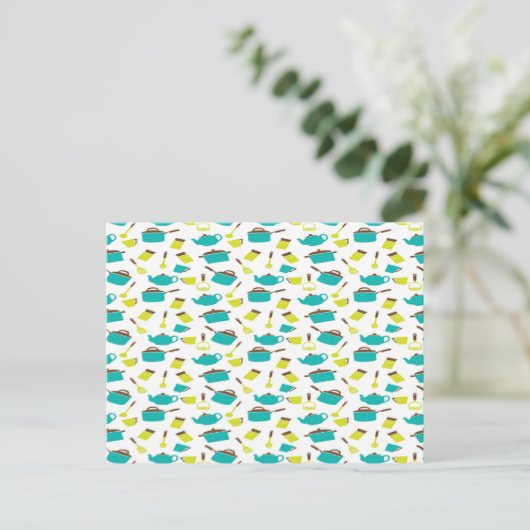 Kitchen Utensils pattern Postkarte (Stehend Vorderseite)