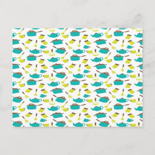 Kitchen Utensils pattern Postkarte