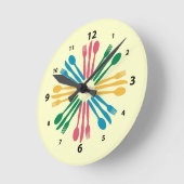 Kitchen Utensils Wall Clock Runde Wanduhr (Winkel)