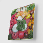 Kitchen Veggie Clock Quadratische Wanduhr (Winkel)