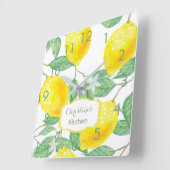 Kitchen wall clock lemons name quadratische wanduhr (Winkel)