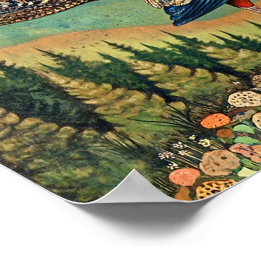 Kitchen Wall Deco Fasant Cottailcore Printwerbung Poster (Ecke)