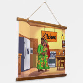 KITCHEN Wall Tapestry Wandteppich Mit Holzrahmen (Gewinkelt)