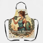 Kitchen Warrior: Gifwering Coffee-Fueled Culinary Schürze (Vorderseite)