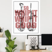 Kitchen Whisk Art | Whip It Good Funny Poster (Heimbüro)
