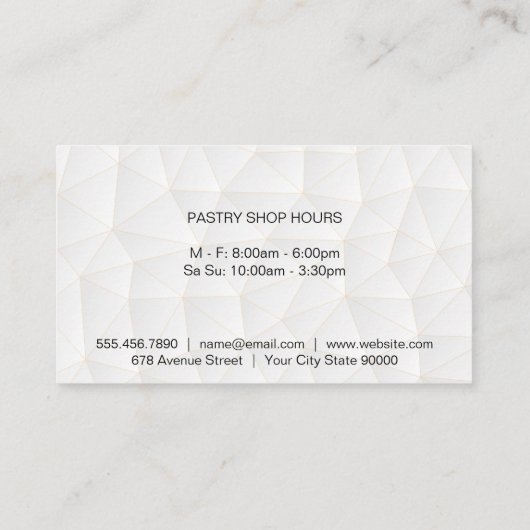 Kitchen Whisk | Geometrisch Visitenkarte (Rückseite)