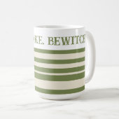 Kitchen Witch Brau Backe Verhexe Grüner Becher Kaffeetasse (VorderseiteRechts)