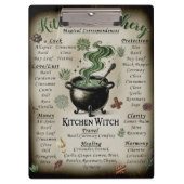 Kitchen Witchery Magical Herbs Correspondenz Klemmbrett (Vorderseite)