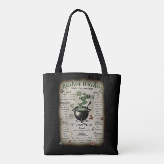 Kitchen Witchery Magical Herbs Correspondenz Tasche (Rückseite)