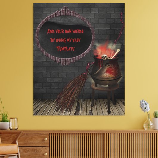 Kitchen Witz Canvas Print Leinwanddruck (Insitu (Wohnzimmer))