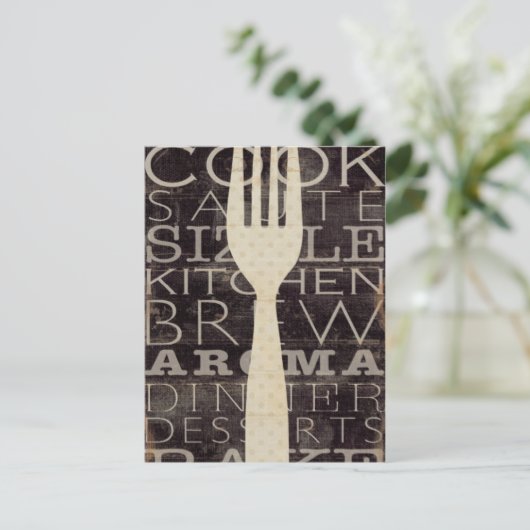 Kitchen Words Postkarte (Stehend Vorderseite)