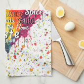 Kitchen Wörter und Begriffe Herz Küchentücher (Viertel Falte)