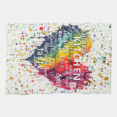 Kitchen Wörter und Begriffe Herz Küchentücher (Horizontal)