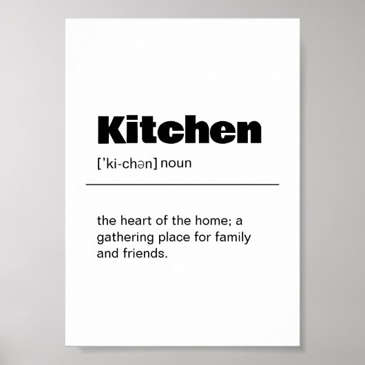 Kitchendefinition Wand Print Poster (Vorne)