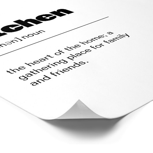 Kitchendefinition Wand Print Poster (Ecke)