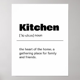 Kitchendefinition Wand Print Poster