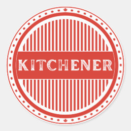 Kitchener City Pride Emblem – Kanadische Identität Runder Aufkleber