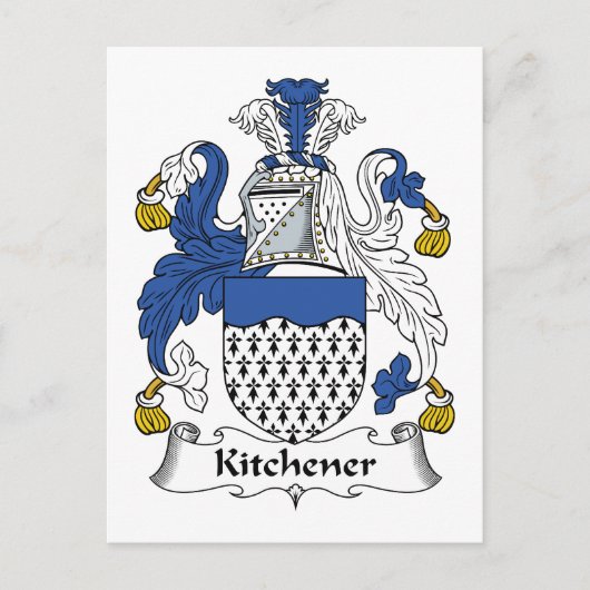 Kitchener Familienwappen Postkarte (Vorderseite)