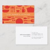 Kitchenette rot/orange visitenkarte (Vorne/Hinten)