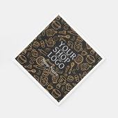 Kitchenware Black Brown Logo Serviette (Ecke)