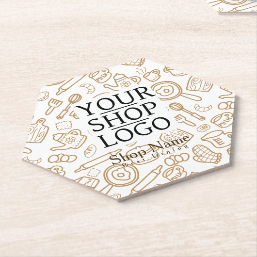 Kitchenware Weißes Brot Logo Untersetzer (angewinkelt)