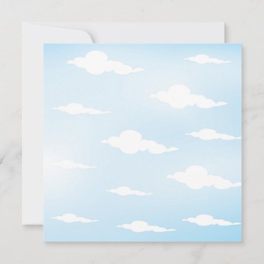 Kite Birthday Party Einladung (Rückseite)