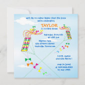 Kite Birthday Party Einladung (Vorderseite)