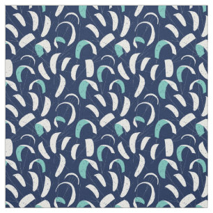 Kite Boarding Blue White Pattern Stoff