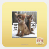 Kite-Carolen Quadratischer Aufkleber (Vorderseite)