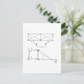 Kite Diagramm - Drachen (wright), 1899 Postkarte (Stehend Vorderseite)