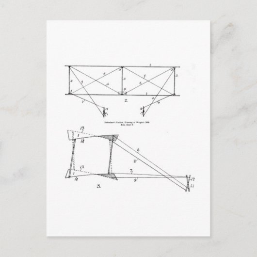 Kite Diagramm - Drachen (wright), 1899 Postkarte (Vorderseite)