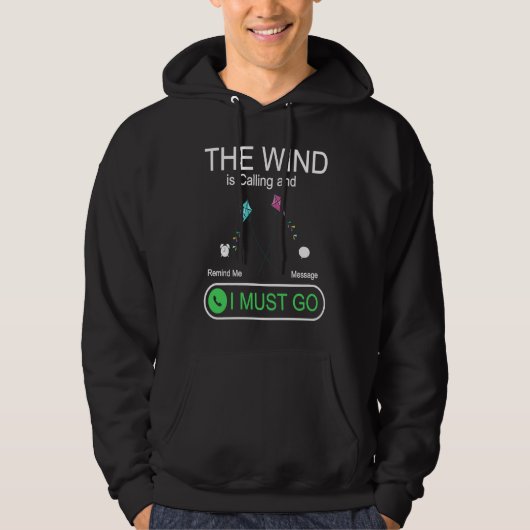 Kite Flying Beginner Wind Stunt Kite Quotes Hoodie (Vorderseite)
