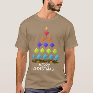 Kite Flying Christmasree Frohe Weihnachten lustig T-Shirt