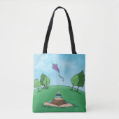 Kite Flying Design Tote Bag Tasche (Vorderseite)