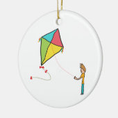 Kite Flying Keramik Ornament (Links)