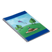 Kite Flying Notebook Notizblock (Rechte Seite)