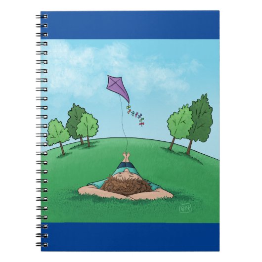 Kite Flying Notebook Notizblock (Vorderseite)