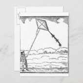 Kite Flying Postkarte (Vorne/Hinten)