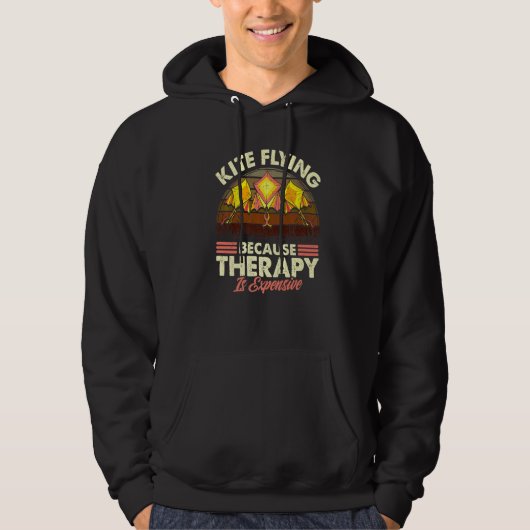 Kite Flying Retro Liebe Kites Hoodie (Vorderseite)