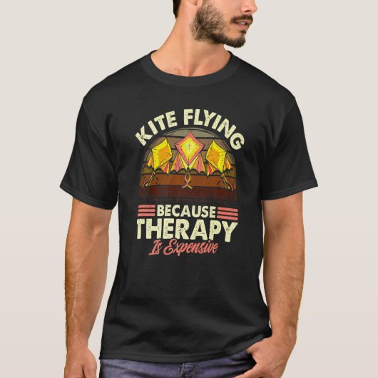 Kite Flying Retro Liebe Kites T-Shirt (Vorderseite)
