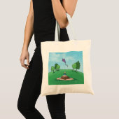Kite Flying Tote Bag Tragetasche (Vorderseite (Produkt))