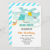 Kite Geburtstagsparty Einladung (Vorne/Hinten)