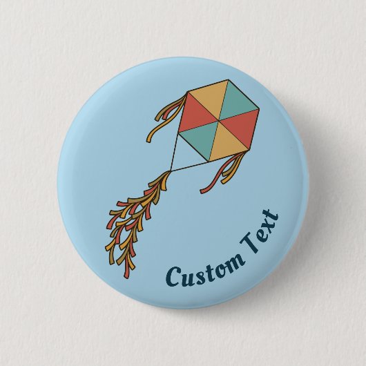 Kite Icon Light Blue Button (Vorderseite)