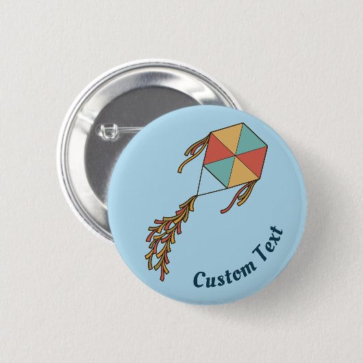 Kite Icon Light Blue Button (Vorne & Hinten)