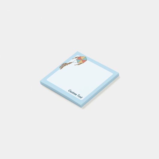 Kite Icon Light Blue Post-it Klebezettel (angewinkelt)