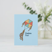 Kite Icon Light Blue Postkarte (Stehend Vorderseite)