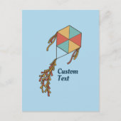 Kite Icon Light Blue Postkarte (Vorderseite)
