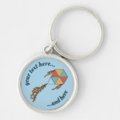 Kite Icon Light Blue Schlüsselanhänger (Vorne)