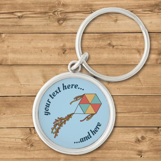 Kite Icon Light Blue Schlüsselanhänger